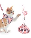 BriFit Cat Dishes & Adjustable Harness - Reflective Outbreak-Proof Soft Vest for Cats & Puppies (Pink XS) | International Shipping Available - Buy Online on GoSupps.com