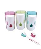 Shop Lulullaby Travel Toothbrush Set - 3 Portable Heads Suction Cup Holder & Covers for Home Travel & Camping - Buy Online on GoSupps.com