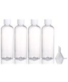 Set of 4 Travel Bottles 100ml - Leak-Proof Empty Plastic Containers for Toiletries Shampoo & Conditioner | Perfect for Traveling - Buy Online on GoSupps.com