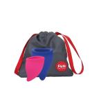 Fun Factory Period Cup Set | 2 Menstrual Cups (Size A+B) | Reusable & Eco-Friendly | 100% Medical Silicone - Multicolor - Buy Online on GoSupps.com