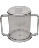 Two Handled Cup for Elderly & Disabilities - Easy Grip, Anti-Spill Living Aid for Parkinson's, Arthritis & Tremors - Buy Online on GoSupps.com