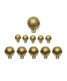 zosenda Extra Loud Cat & Dog Bell 11 Pcs Brass Dog Collar Bell Set Pet Tracker Retro Style Anti-Lost Location Bell for Cat Dog Collar Decoration Training Walking Hiking Hunting (Assorted Sizes) - Buy Online on GoSupps.com