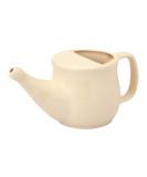 Spill Proof Ceramic Neti Pot Set - Beige, 250 ML - 5 Sachet Neti Salt, Microwave Safe - Buy Online on GoSupps.com