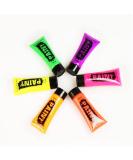 UV Glow Neon Facial & Body Painting Set - 6 Fluorescent Colors (10ml) - Brightest Under UV Light for Makeup Art - Buy Online on GoSupps.com