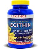 Lekithos 100% All-Natural Sunflower Lecithin Capsules - 120 Count - Non-GMO - Vegan - High Phosphatidyl Choline - Cold Pressed - Buy Online on GoSupps.com