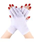 Tongyend UV Gloves for Gel Nails - Professional Fingerless Gloves for UV Nail Lamp Manicure Dryer and Outdoor Use (White) - Buy Online on GoSupps.com