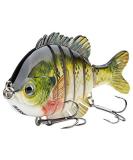 BASSDASH SwimPanfish Multi Jointed Panfish Bluegill Swimbaits Hard Topwater Bass Lures Fishing Lure Crank Saltwater 3.5in/0.85oz - Buy Online on GoSupps.com
