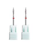 BNG Cuticle Drill Bit for Nails Electric Nail Drill File Professional 3/32" Flame Flame Diamond Carbide Cuticle Cleaning Efile Bits Nail Art Replacement Burr Manicure File Tool 2PCS (Style-F) - Buy Online on GoSupps.com
