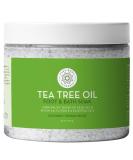 Pure Body Naturals Tea Tree Oil Foot & Bath Soak 20 oz - Epsom & Dead Sea Salt Relief for Tired Muscles Foot Odor & Toenail Issues - Buy Online on GoSupps.com
