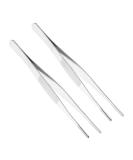 Heyiarbeit 2pcs 7-Inch Lenght Stainless Steel Straight Blunt Tweezers with Serrated Tip Daily Garden Tool - Buy Online on GoSupps.com