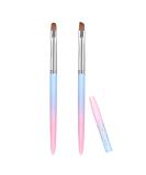 Savita 2pcs Nail Art Clean Up Brushes - Round & Angled Head Pen Tools for Nail Design & Polish Mistake Cleaning - Buy Online on GoSupps.com
