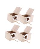 joyMerit 4Pcs Budgie Nest Box Breeding Boxes Aviary Bird Nesting With Stick - Buy Online on GoSupps.com