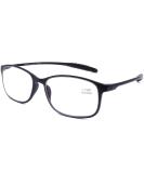 DOOViC Blue Light Filter Reading Glasses for Unisex TR259-C - 1.5x Magnification 9 Colors Available Matte Black - Buy Online on GoSupps.com