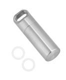 Waterproof Stainless Steel Pillendose Keychain - Survival Pill Bottle for Camping & Outdoors - Buy Online on GoSupps.com