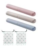 3-Piece Portable Toothbrush Set with Etui & 2 Drawer Bags - Ideal for Home & Travel Soil Ventilation Design - Buy Online on GoSupps.com