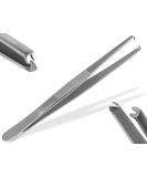 Professional Tweezers Straight 10.5 cm | Internal Teeth | High-Quality Selection (1 Pack) - Shop Now for Worldwide Shipping! - Buy Online on GoSupps.com