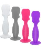 Baby Diaper Cream Spatula Applicator 4 Pack - Soft Silicone Mini Butt Paste Brush Set in Purple, Gray, Pink, White - Diaper Rash Cream Applicator - Buy Online on GoSupps.com