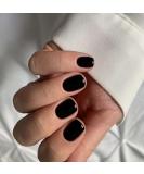 Mouyou press on nails short square oval monochrome black fake nails full cover artificial nails with nail glue squidal black solid color acrylic artificial fingernails for women d38 - Buy Online on GoSupps.com