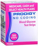 Prodigy No Coding Blood Glucose Test Strips - Pack of 100 strips (2 x 50 strips) - Buy Online on GoSupps.com