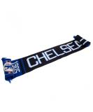 Chelsea FC Official Blue Black White Jacquard Scarf - 5ft Long - Buy Online on GoSupps.com