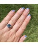 4th of July Press on Nails Short Square Nude French Tips Nails Independence Day Fake Nails Blue Red White Star Stripe Design Acrylic Glue on Nails False Nails for Patriotic Party Nail Decoration 24Pcs - Buy Online on GoSupps.com