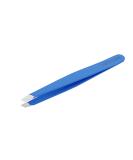 Zawa Care Stainless Steel Slant Precision Tweezers - Bold Blue Eyebrow Tweezers with Travel Case - Buy Online on GoSupps.com