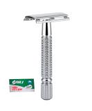 BAILI Classic Metal 3-Piece Double Edge Safety Razor - Platinum Blade for Wet Shaving Men and Women | BT131 - Buy Online on GoSupps.com