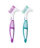 Mckkor Premium Denture Cleaning Brush Set - Multi-Layered Bristles, Ergonomic Handle - Pack of 2 - Buy Online on GoSupps.com