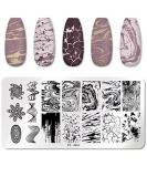 Marble Stamping Stencil PY-J34 - Abstract Nail Art Stamp Plate for Stunning Nail Designs | International Shipping - Buy Online on GoSupps.com