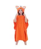 COOKY.D Unisex Hooded Bath Robe for Baby Girls Boys | 0-6 Years | Orange Fox Design - Buy Online on GoSupps.com