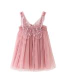 PythJooh Baby Girl Tulle Dress | Sleeveless Butterfly Wings Tutu Princess Dress for 18-24 Months | Daisy Stars Sundress for Toddlers 0-4Years - Dusty Pink - Buy Online on GoSupps.com