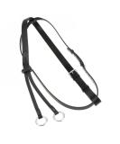 HORZE Leather Martingale for Thoroughbreds - Black C Black | High-Quality Equestrian Gear - Buy Online on GoSupps.com