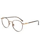 Firmoo Blue Light Blocking Reading Glasses 2.0 - Tortoise Shell Round Metal Frame Anti Glare Computer Glasses for Women Men - Reduce Eyestrain and Headaches - Gold Tortoise 2.0x - Buy Online on GoSupps.com