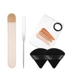 Korean Picasso Makeup Spatula Palette Set with Stainless Steel Mixing Spatula & Powder Puff for Liquid Foundation - Artist Nail Art Stirring Tool - Buy Online on GoSupps.com