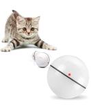 Smart Cat Ball Toy Interactive Cat Toys for Indoor Cats Adult Automatic 360 Rotating Kitten Toys with LED Light Stimulate Hunting Instinct - USB Rechargeable White - Buy Online on GoSupps.com