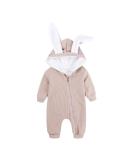 Kids Tales Newborn Baby Winter Romper | Rabbit Ear Hooded Zipper Outfit | 3-6 Months | Apricot - Buy Online on GoSupps.com