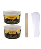 ICAN London Honey Soft Cold Wax Kit - Hair Removal for Face, Legs & Body - 2 x 500ml + Free 50 Wax Strips & 1 Spatula - Buy Online on GoSupps.com