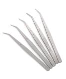 Curved Stainless Steel Overlocker Machine Tweezers - 5Pcs Sewing Accessories - Buy Online on GoSupps.com