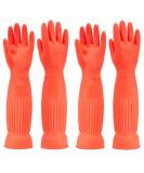 Rubber Flushing Gloves - Waterproof & Oil-Resistant | Ideal for Kitchen Laundry & Household Cleaning (2 Pairs Medium) - Buy Online on GoSupps.com