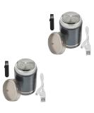 Balacoo Men's Electric Shavers & Beard Trimmers - USB Rechargeable Travel-Friendly Safety Shaver & Body Trimmer for Grooming - 2 Sets - Buy Online on GoSupps.com