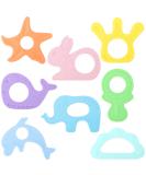 Beboan Baby Cooling Bite Ring - 8 Soft Silicone Teething Rings BPA-Free Natural Cooling Toy for Babies 3 Months+ Multicolored - Buy Online on GoSupps.com