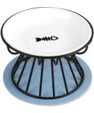 Raised Cat Food Bowl Stand - Anti Vomiting Ceramic Cat Dish | Elevated Cat Feeder for Food & Water - Buy Online on GoSupps.com