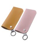 EXCEART 2pcs PU Leather Eyeglasses Pouch - Portable Sunglasses Storage Bag with Hanging Ring for Men & Women | International Shipping - Buy Online on GoSupps.com