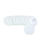 AUEAR 10 Pack Washable Satin Velour Makeup Powder Puffs - 2.36 Inch White Powder Pads - Buy Online on GoSupps.com