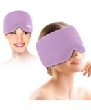NEWGO Migraine Relief Head Ice Wrap - Hot Cold Therapy Headache Hat for Chronic Migraine and Stress Relief (Purple) - Buy Online on GoSupps.com