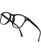 Aomig Blue Light Blasses Blue Light Filter Gaming round anti -blue light PC Gaming glasses Fashion glasses screen glasses Unisex relieves tiredness (black) - Buy Online on GoSupps.com