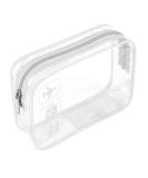 TSA Approved Clear Travel Toiletry Bag - Quart Size Liquid Cosmetic Pouch for Airport Security - Transparent Shower Bag for Travel - White - Buy Online on GoSupps.com
