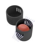 Buy Silicone Makeup Sponge Holder & Travel Case - Black | Brush Bubble for Clean Protected Sponges & Blender Included - Buy Online on GoSupps.com