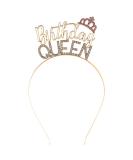 AOPRIE Birthday Crown Gold Birthday Queen Headband for Girl Birthday Tiara for Women Princess Crown Rhinestone Happy Birthday Hair Accessories - Buy Online on GoSupps.com