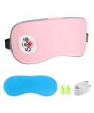 Cordless Heated Eye Massager & Cooling Pad - USB Rechargeable Vibrating Sleep Mask for Dry Eyes Relaxation & Travel - Pink - Buy Online on GoSupps.com